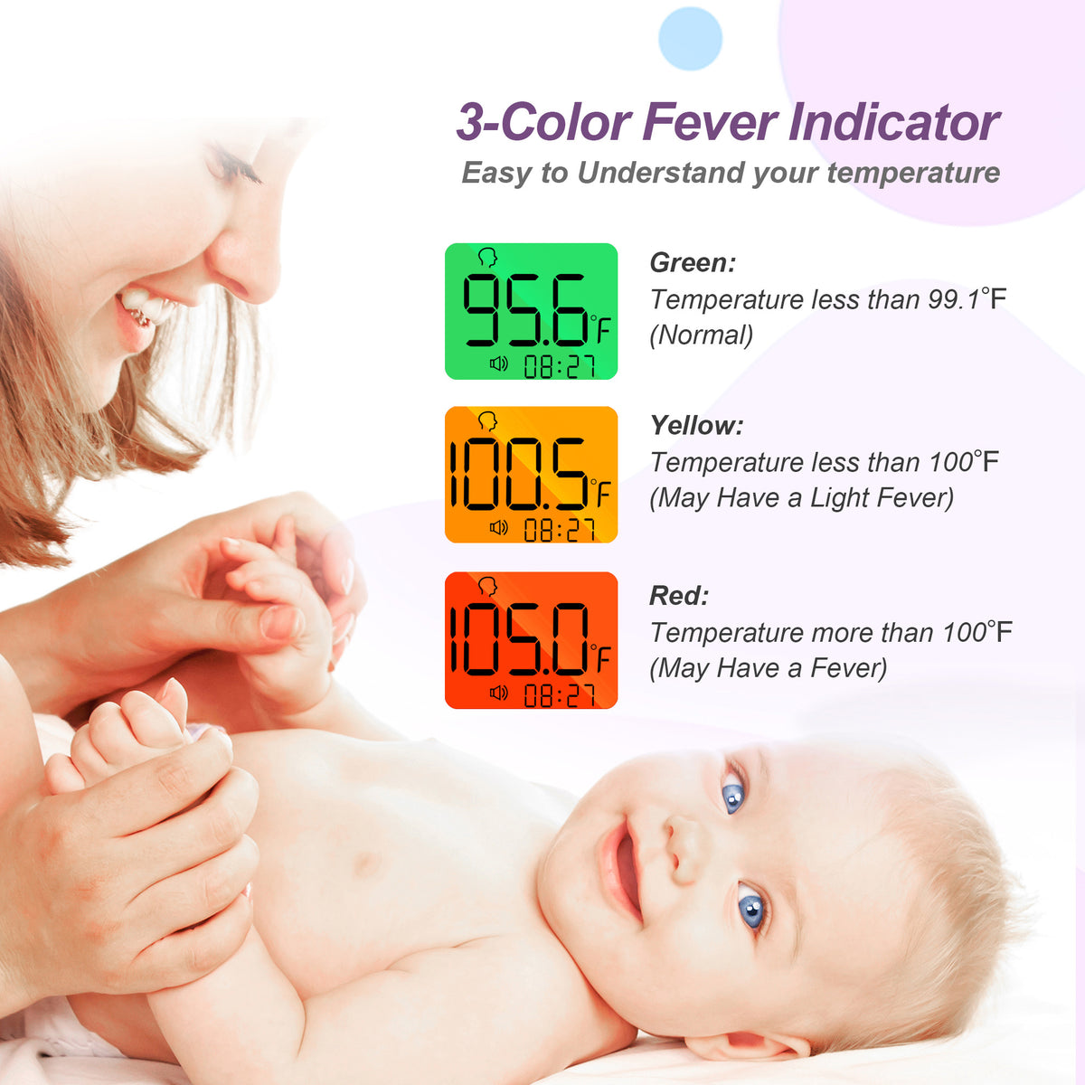 Sejoy Ear Thermometer for Adults, Kids and Babies, Fever Alert,Digital Infrared, with Probe Covers,White,DET-1013, Size: One Size