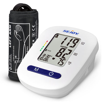Smart Upper Arm Blood Pressure Monitor Adjustable Cuff Large Arm