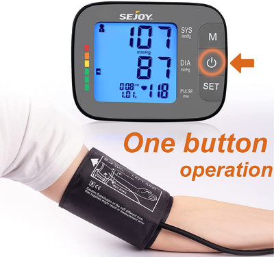 Blood Pressure Monitor, Digital Blood Pressure Monitor Fully Automatic  Upper Arm Blood Pressure Monitor Pulse Measurement