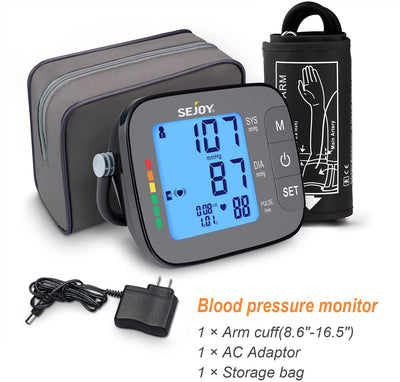 Blood Pressure Kit - BP Monitor, Cuff, Adapter + Case - Vive Health