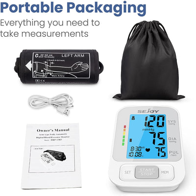 Portable Medical Upper Arm Electronic Blood Pressure Machine With