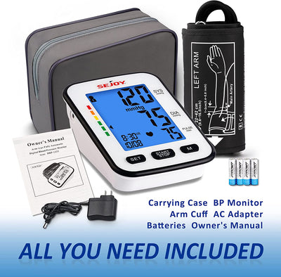 Blood Pressure Monitor, Digital Blood Pressure Monitor Fully Automatic  Upper Arm Blood Pressure Monitor Pulse Measurement