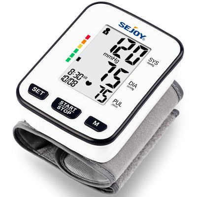 LotFancy Wrist Blood Pressure Monitor, BP Cuff (5.3-8.5), 4 Users, 120  Memory, Fully Automatic Digital Blood Pressure Machine, Home BP Monitor  with Large Screen